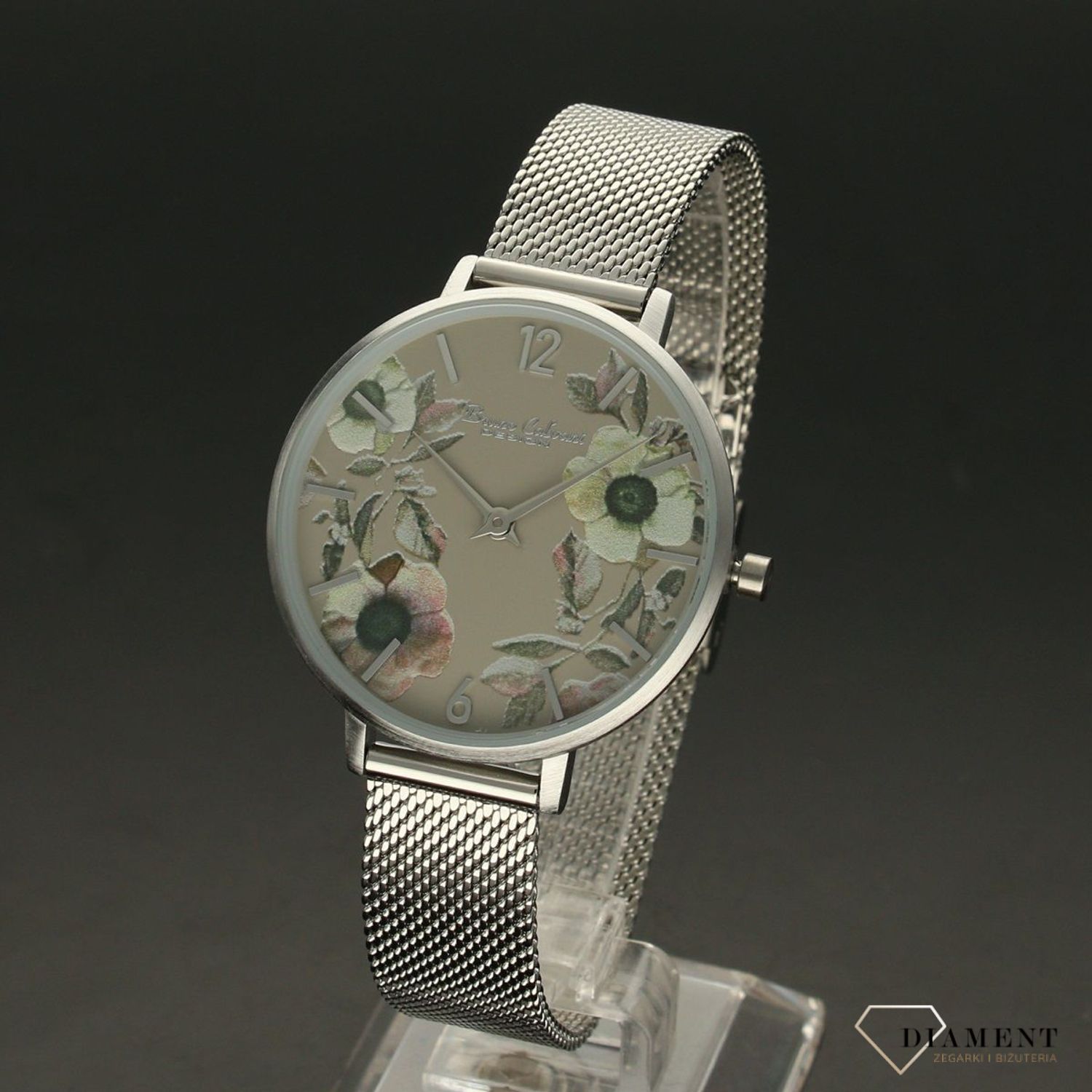 ZegarekZegarek damski na bransolecie Bruno Calvani 'Stonowane kwiaty' BC90558 KWIATY jpg.jpg